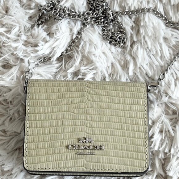 Coach Mini Wallet on Chain - NWT (pale green) - Picture 6 of 7